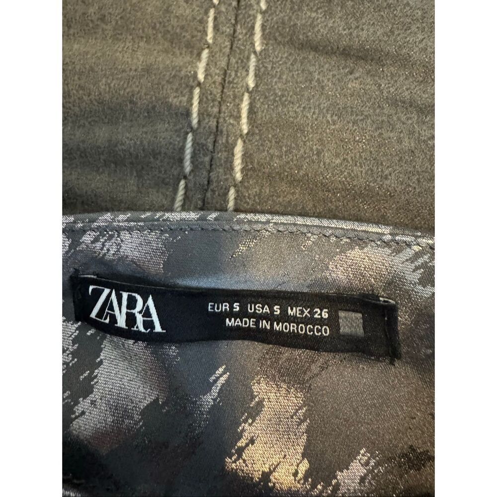 Zara Women’s Gray Silk Dress Size Small - Picture 4 of 5